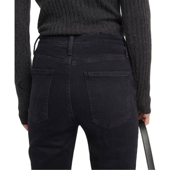 Agolde NWT Nico High Rise Black Slim Fit Cropped Denim Jeans - Picture 5 of 13